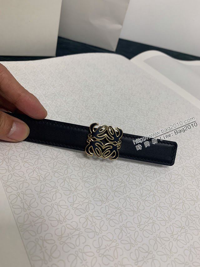 LOEWE女士皮帶 羅意威Anagram圖案帶扣小牛皮腰帶  jjp1326